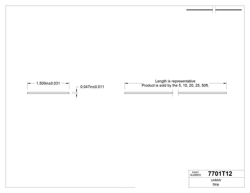 Technical drawing - 7701T12